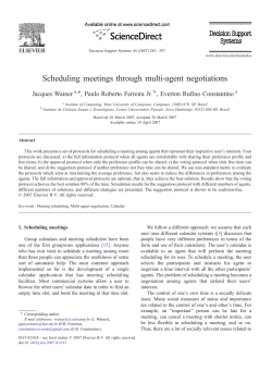 Scheduling meetings through multi-agent negotiations - IC
