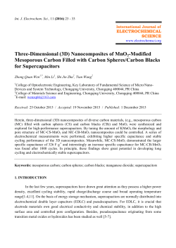 (3D) Nanocomposites of MnO2-Modified Mesoporous Carbon Filled