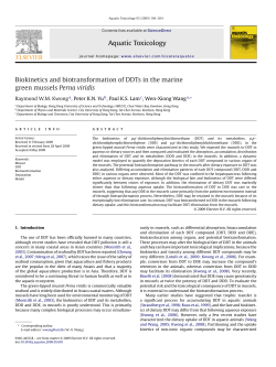 Aquatic Toxicology Biokinetics and biotransformation of DDTs in the