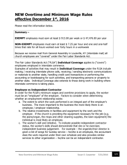 NEW Overtime and Minimum Wage Rules effective December 1st