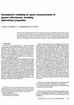 Atmospheric modeling for space measurements of ground