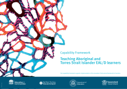 Capability Framework: Teaching Aboriginal and Torres Strait