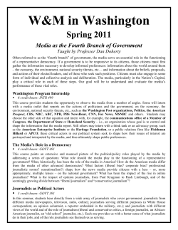 Media as the Fourth Branch of Government