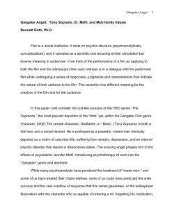 Gangster Angst - International Psychoanalysis