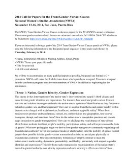 2014 Trans Gender-Variant Caucus CFP