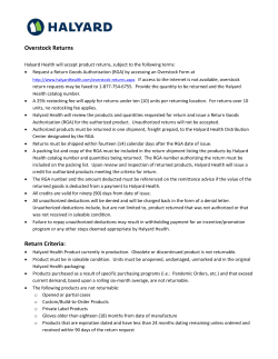Overstock Return Policy