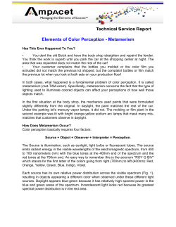 Elements of Color Perception - Metamerism