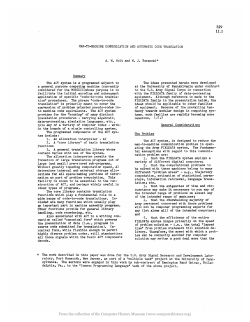 Man-to-Machine Communication and Automatic Code Translation