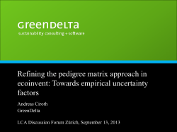 Refining the pedigree matrix approach in ecoinvent