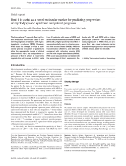 Bmi-1 is useful as a novel molecular marker for