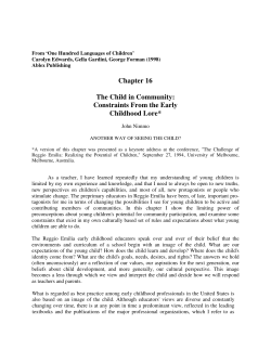 John Nimmo. The Child in the Community