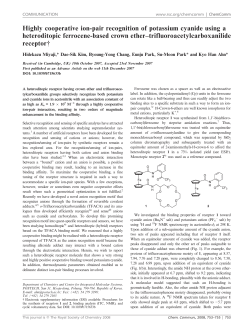 Highly cooperative ion-pair recognition of potassium cyanide