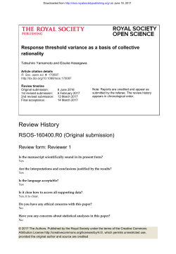 Review History - Royal Society Open Science