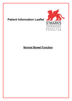 Normal Bowel Function