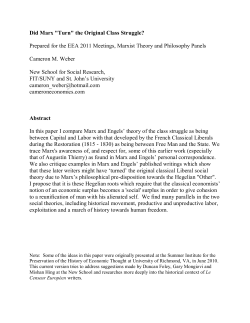 Did Marx "Turn" the Original Class Struggle?