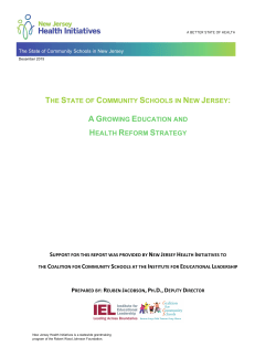 the state of community schools in new jersey