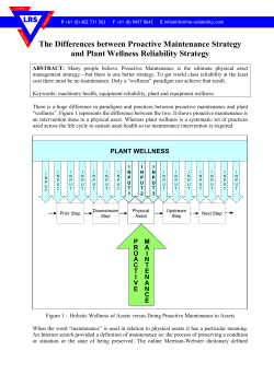 The Differences between Proactive Maintenance Strategy and Plant