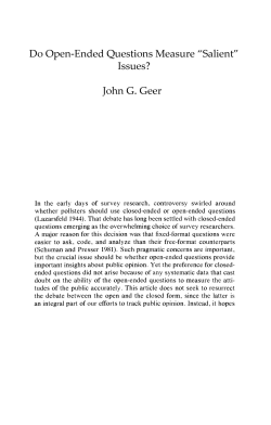 do open-ended questions measure "salient" issues?