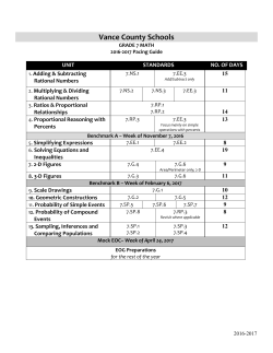 7th Grade Math - Vance County Schools