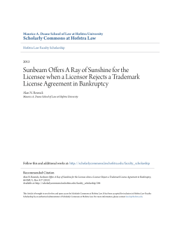 Sunbeam Offers A Ray of Sunshine for the Licensee when a