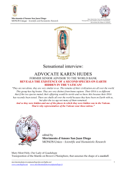 A SECOND SPECIES ON EARTH HIDDEN IN THE VATICAN : They