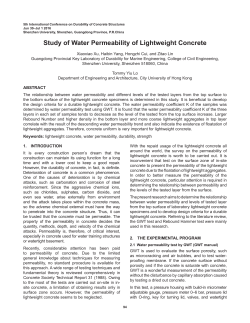 Study of Water Permeability of Lightweight Concrete - Purdue e-Pubs