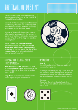 the Trail of Destiny game and instructions