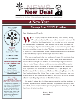 A New Year - National New Deal Preservation Association