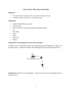 Lab 6: Force, Mass and Acceleration
