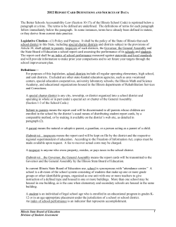 2012 Report Card Definitions - Illinois State Board of Education