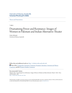 Images of Women in Pakistani and Indian Alternative Theater