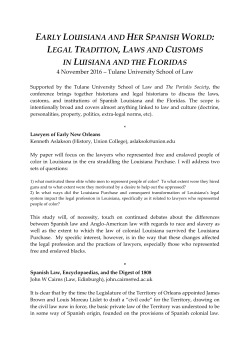 early louisiana and her spanish world