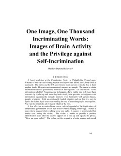 Images of Brain Activity and the Privilege