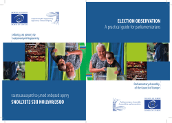 OB Guide p ELECTION OBSERVATION A practical guide for