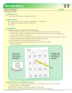 Category Clues - Florida Center for Reading Research