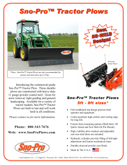 Sno-Pro&trade; Tractor Plows