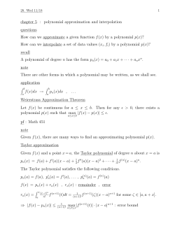 chapter 5 : polynomial approximation and interpolation questions