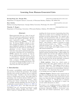 Learning from Human-Generated Lists