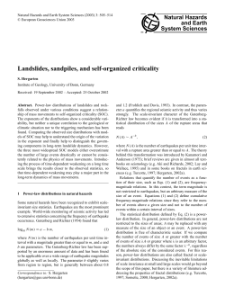 Landslides, sandpiles, and self-organized criticality