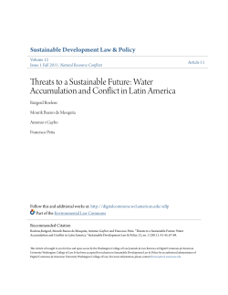 Threats to a Sustainable Future: Water Accumulation and Conflict in