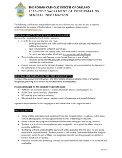 Confirmation Etiquette