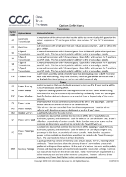 Option Definitions (VIR) - CCC Information Services