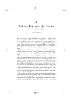 Testimonial Entitlement and the Function of