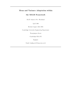 Mean and Variance Adaptation within the MLLR