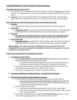 2-Step (PPD/Mantoux) TB Test and Chest X-Ray