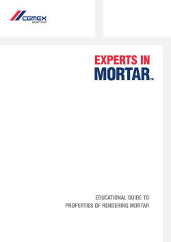 educational guide to properties of rendering mortar