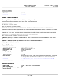 SP17. CSCFFS 2260. Course change request. GE status