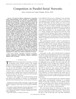 Competition in Parallel-Serial Networks
