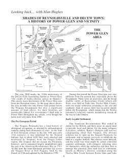 A History of Power Glen and Vicinity