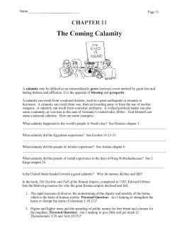 The Coming Calamity - Middletown Bible church